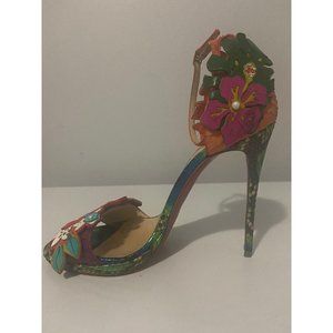 Christian Louboutin FLORAL  stilettos 38 Mulit-Color